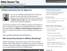 Tablet Screenshot of onlinesuccesstips.com